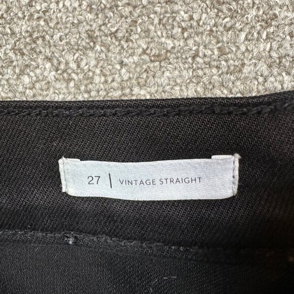 BLDWN Baldwin Vintage Straight Denim Jeans Black Women's Size 27 Classic / Work - Picture 3 of 6